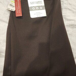 NWT Perry Ellis Modern Fit Brown Dress Pants 30x30